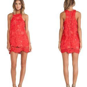 Lovers + Friends Caspian Shift Dress in Coral, Size Small